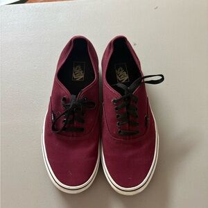 Vans Men's Deep Red Canvas Sneakers